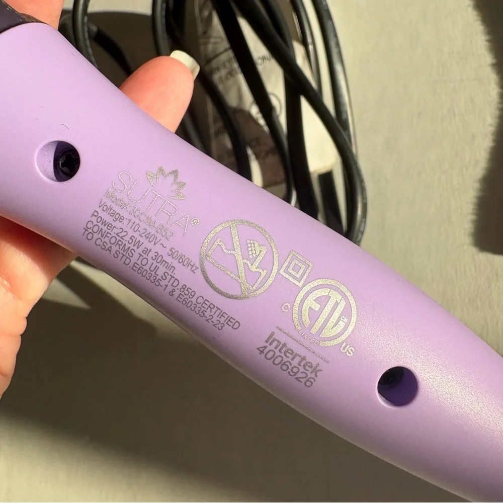 Sutra Beauty Mini Tourmaline Ceramic Curling Iron in lavender